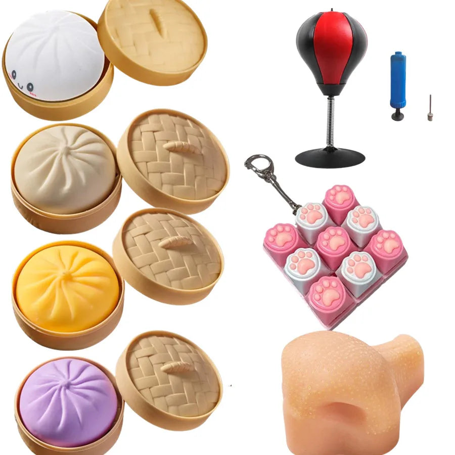 Colorful Dumpling Squishes Stress Balls | Fidget Sensory Toys
